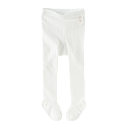 Dave&Bella Kids Girls Summer Elegant White Slim Footed Daily Comfortable Tights Leggings