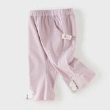 Dave&Bella Toddler Girls Summer Soft Adjustable-waistband Straight-leg Casual Jeans