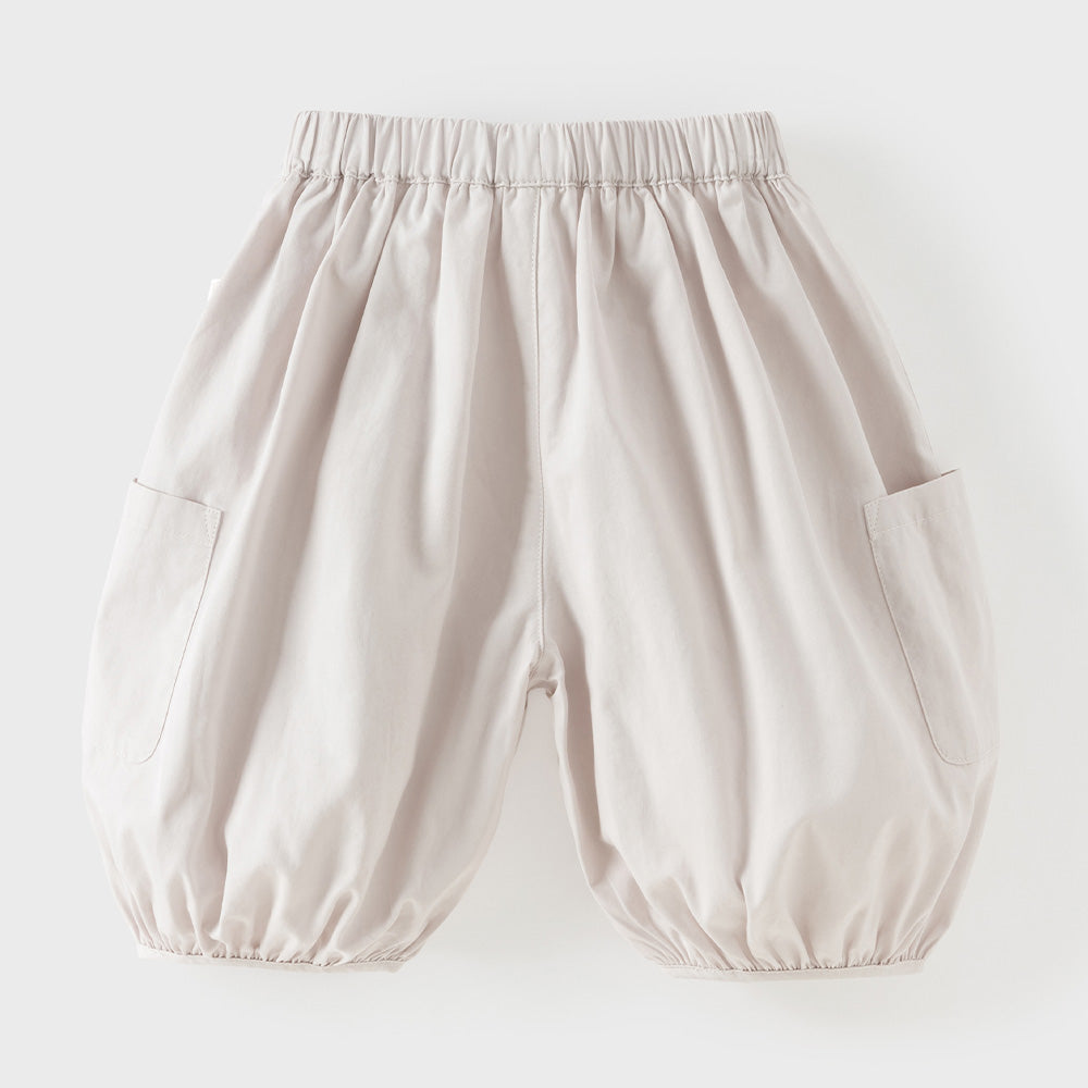 Dave&Bella Summer Toddler Girls/Boys Light Grey/Dark Grey Comfortable Capri Pants