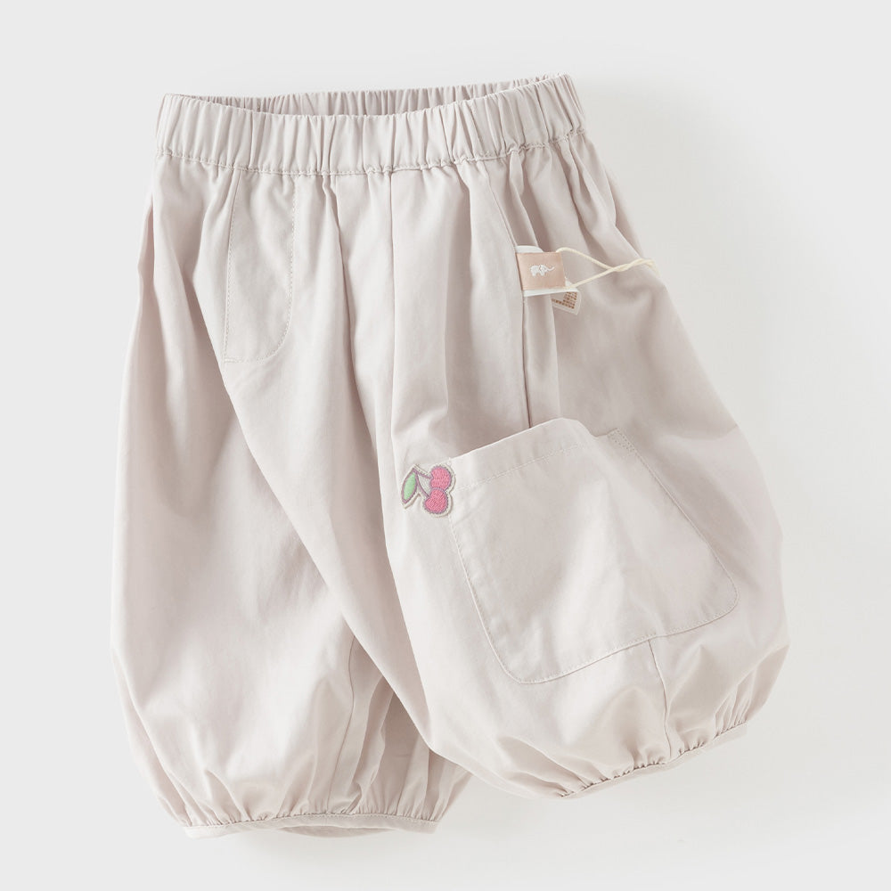 Dave&Bella Summer Toddler Girls/Boys Light Grey/Dark Grey Comfortable Capri Pants