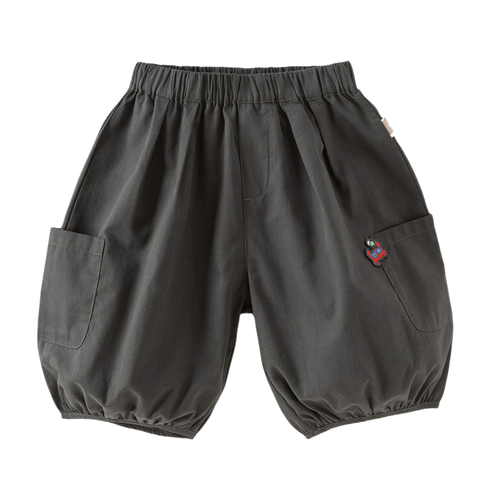 Dave&Bella Summer Toddler Girls/Boys Light Grey/Dark Grey Comfortable Capri Pants