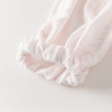 Dave&Bella Toddler Girls Summer Pink/Beige Soft Loose Mosquito Proof Jogger Pants