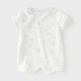 Dave&Bella Baby Girls/Boys Summer Short Sleeve Indoor Breathable Cotton Soft Rompers