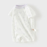Dave&Bella Baby Girls/Boys Summer Short Sleeve Indoor Breathable Cotton Soft Rompers