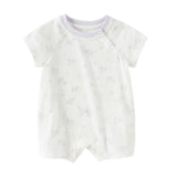 Dave&Bella Baby Girls/Boys Summer Short Sleeve Indoor Breathable Cotton Soft Rompers