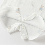 Dave&Bella Baby Girls/Boys Summer Short Sleeve Indoor Breathable Cotton Soft Rompers