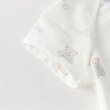 Dave&Bella Baby Girls/Boys Summer Short Sleeve Indoor Breathable Cotton Soft Rompers