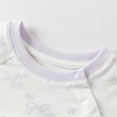 Dave&Bella Baby Girls/Boys Summer Short Sleeve Indoor Breathable Cotton Soft Rompers