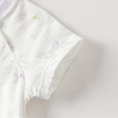 Dave&Bella Baby Girls/Boys Summer Short Sleeve Indoor Breathable Cotton Soft Rompers