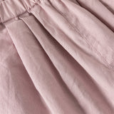 Dave&Bella Summer Toddler Girls Comfortable Purple/Khaki Straight-leg Wide Soft Long Pants