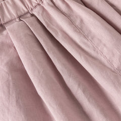 Dave&Bella Summer Toddler Girls Comfortable Purple/Khaki Straight-leg Wide Soft Long Pants