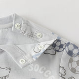 Dave&Bella Toddler Boys Summer Grey Animal Print Casual Lightweight Outfit Sets
