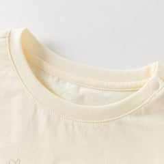 Dave&Bella Summer Toddler Girls Charming Yellow Short Sleeve Comfortable Top Short Sets