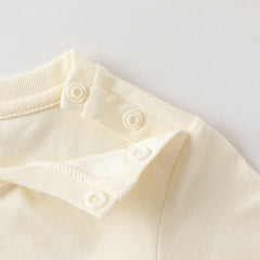 Dave&Bella Summer Toddler Girls Charming Yellow Short Sleeve Comfortable Top Short Sets