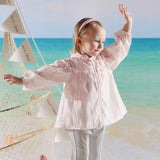 Dave&Bella Toddler Girls Summer Cute Pink Fruit Print Lightweight Outdoor Sunscreen Jackets