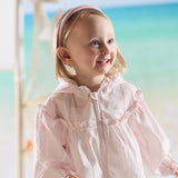 Dave&Bella Toddler Girls Summer Cute Pink Fruit Print Lightweight Outdoor Sunscreen Jackets