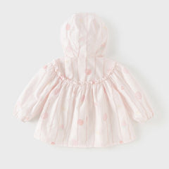 Dave&Bella Toddler Girls Summer Cute Pink Fruit Print Lightweight Outdoor Sunscreen Jackets