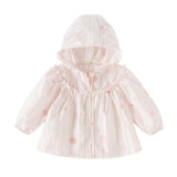 Dave&Bella Toddler Girls Summer Cute Pink Fruit Print Lightweight Outdoor Sunscreen Jackets