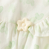 Dave&Bella Toddler Girls Summer Sweet Beige Flutter Sleeve Lightweight Soft Outfit Sets