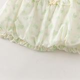 Dave&Bella Toddler Girls Summer Sweet Beige Flutter Sleeve Lightweight Soft Outfit Sets