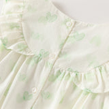 Dave&Bella Toddler Girls Summer Sweet Beige Flutter Sleeve Lightweight Soft Outfit Sets