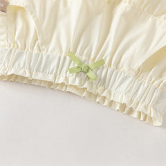 Dave&Bella Toddler Girls Summer Sweet Beige Flutter Sleeve Lightweight Soft Outfit Sets