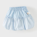Dave&Bella Summer Toddler Girls Cute Blue White Plaid Breathable Waist Shorts