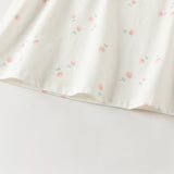Dave&Bella Summer Toddler Girls Purple/White Doll Collar Breathable Cotton T-shirts