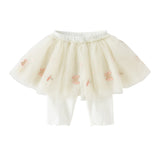 Dave&Bella Toddler Girls Summer Cute Beige Mesh Skirt-style Pants