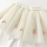 Dave&Bella Toddler Girls Summer Cute Beige Mesh Skirt-style Pants