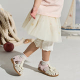 Dave&Bella Toddler Girls Summer Cute Beige Mesh Skirt-style Pants