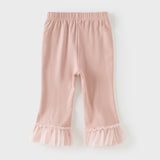 Dave&Bella Toddler Girls Summer Grey Pink/Beige Comfortable Stretchable Casual Pants