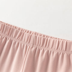 Dave&Bella Toddler Girls Summer Grey Pink/Beige Comfortable Stretchable Casual Pants