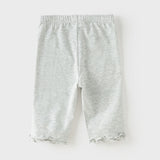 Dave&Bella Toddler Girls Summer Beige/Light Grey Comfortable Slim Versatile Leggings