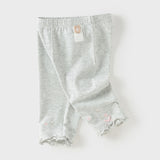 Dave&Bella Toddler Girls Summer Beige/Light Grey Comfortable Slim Versatile Leggings