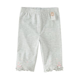 Dave&Bella Toddler Girls Summer Beige/Light Grey Comfortable Slim Versatile Leggings