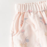 Dave&Bella Summer Toddler Girls Heart Print/Flower Print Straight-leg Casual Pants