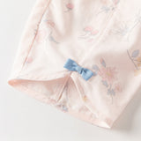 Dave&Bella Summer Toddler Girls Heart Print/Flower Print Straight-leg Casual Pants