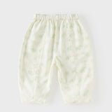 Dave&Bella Summer Toddler Girls Heart Print/Flower Print Straight-leg Casual Pants