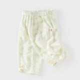 Dave&Bella Summer Toddler Girls Heart Print/Flower Print Straight-leg Casual Pants