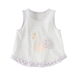 Dave&Bella Toddler Girls Summer Purple Striped/Pink Flower Lightweight Tank Tops