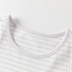 Dave&Bella Toddler Girls Summer Purple Striped/Pink Flower Lightweight Tank Tops