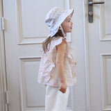 Dave&Bella Summer Toddler Girls Fashion Floral Sleeveless Breathable Top Pant Suits