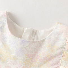 Dave&Bella Summer Toddler Girls Fashion Floral Sleeveless Breathable Top Pant Suits