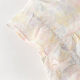 Dave&Bella Summer Toddler Girls Fashion Floral Sleeveless Breathable Top Pant Suits
