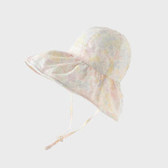 Dave&Bella Toddler Girls Summer Adorable Floral Print Breathable Cotton Sunscreen Hats