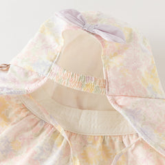Dave&Bella Toddler Girls Summer Adorable Floral Print Breathable Cotton Sunscreen Hats
