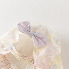 Dave&Bella Toddler Girls Summer Adorable Floral Print Breathable Cotton Sunscreen Hats