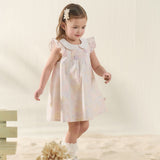 Dave&Bella Toddler Girls Summer Light Pink Floral Sleeveless Soft Cotton A-line Daily Dress