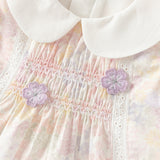 Dave&Bella Toddler Girls Summer Light Pink Floral Sleeveless Soft Cotton A-line Daily Dress